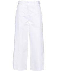 Semicouture - Holly Wide Leg Cotton Trousers - Lyst