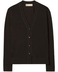Tory Burch - Wool And Silk Blend Cardigan - Lyst