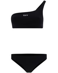 Off-White c/o Virgil Abloh - Off- "Off Stamp" One-Shoulder Bikini Set - Lyst