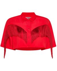 Fiorucci - Short Viscose Shirt With Fringes - Lyst