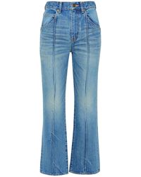 Saint Laurent Blue Cotton Francoise Jeans