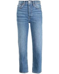 RE/DONE 70s River Fade Stove Pipe Jean in Blue | Lyst
