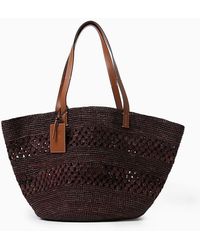 Manebí - Chocolate-Coloured Basket Bag - Lyst