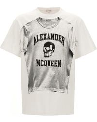 Alexander McQueen - Cotton T-Shirt With Front Graphic Print - Lyst