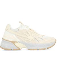 Palm Angels - Leather And Fabric Low-Top Sneakers - Lyst