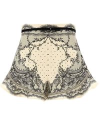 Zimmermann - Crush Silk Blend Shorts - Lyst