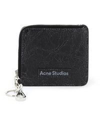 Acne Studios - Cracked Leather Wallet With Distressed - Lyst