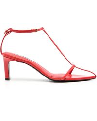 Jil Sander - Leather Sandals With Weaved Straps - Lyst