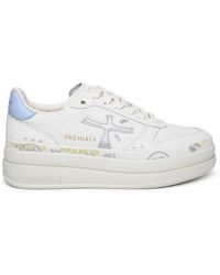 Premiata - 'Micol' Ivory Leather Sneakers - Lyst