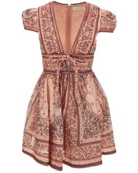 Zimmermann - 'Matchmaker Structured' Mini Dress With All-Over Banda - Lyst