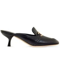 Ferragamo - Crocodile-Effect Leather Flats - Lyst