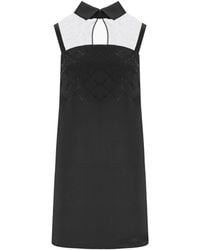 Elisabetta Franchi - Mini Dress With Rhinestones - Lyst