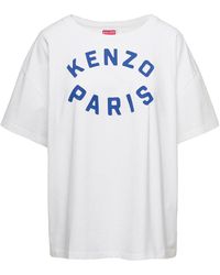 KENZO - Oversized T-Shirt With Contrasting Logo Print - Lyst