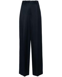Theory - Midnight Blue Satin Trousers - Lyst