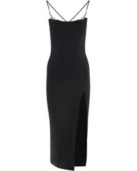 Mugler - Stretch Viscose Dress - Lyst