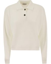 Brunello Cucinelli - English Rib Cotton Polo-style Jersey With Jewellery - Lyst