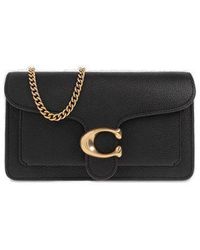 COACH - Leather Logo Chained Clutch Bag. - Lyst