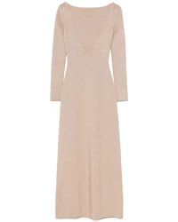 Max Mara - Knit Lurex Dress "Bracco" - Lyst