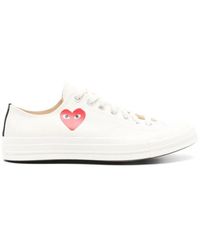 COMME DES GARÇONS PLAY - Chuck Tailor Red Heart Low Top Sneakers Shoes - Lyst