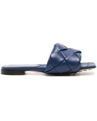Bottega Veneta - Lido Leather Flat Sandals - Lyst