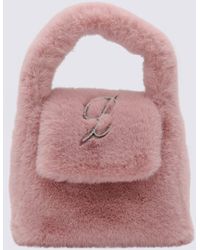 Blumarine - Chalk Pink Faux Fur Monogram B Bag - Lyst