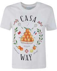 Casablancabrand - Home Way Printed Fitted T-shirt Clothing - Lyst