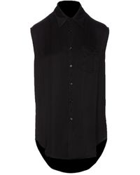 MM6 by Maison Martin Margiela - Viscose Shirt With Lived-In Effect - Lyst