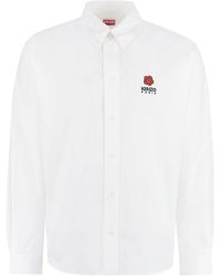 KENZO - Boke Flower Crest Casual Shirt Ls White - Lyst