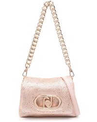 Liu Jo - Bag With Golden Texture And Logo - Lyst
