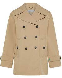 Save The Duck - Sofi Short Double-Breasted Trench Coat - Lyst