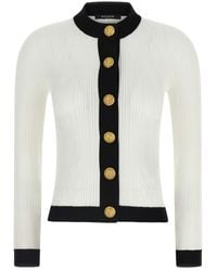 Balmain - Two-Tone Cardigan - Lyst