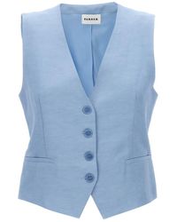 P.A.R.O.S.H. - Single-breasted Vest Gilet - Lyst