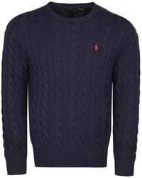 Ralph Lauren - Huntsman Cotton Cable-Knit Sweater - Lyst
