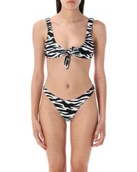 The Attico - Zebra Print Bikini - Lyst