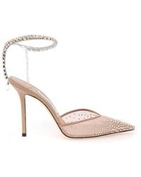 Jimmy Choo - Saeda 100Mm Pumps Embellished With Crystals - Lyst