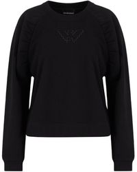 Emporio Armani - Logo Cotton Sweatshirt - Lyst