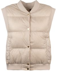 Max Mara - Drip-Proof Technical Canvas Crop Vest Sand - Lyst