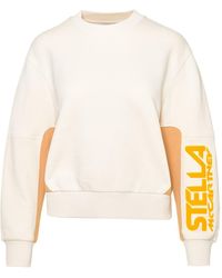Stella McCartney - Cream Cotton Logo Sweatshirt - Lyst