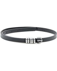 Pinko - Leather Belt With Logo Detail - Lyst