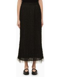 By Malene Birger - Long Skirt With Frayed Effect - Lyst