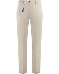 Paul & Shark - Stretch Cotton Trousers - Lyst