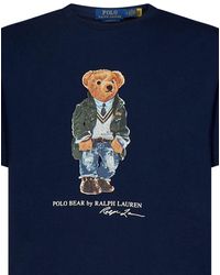 Polo Ralph Lauren - Bear-print Short-sleeve Cotton-jersey T-shirt Xx - Lyst