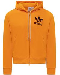 adidas - Logo Zipped Hoodie - Lyst