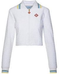 Casablancabrand - 'towelling' White Cotton Blend Sweatshirt - Lyst