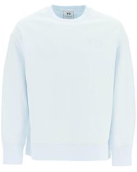 Y-3 Logo Sweatshirt M Cotton - Blue