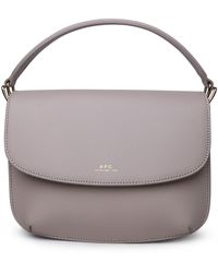 A.P.C. - Dove Grey Leather Bag - Lyst