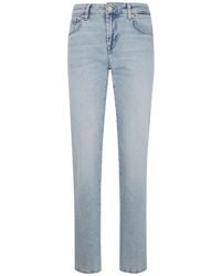 7 For All Mankind - "Calie" Straight Frozen Jeans - Lyst