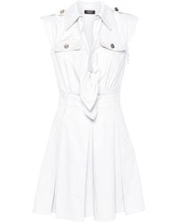 Liu Jo - Short Cotton Dress With Pleats - Lyst