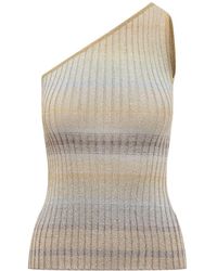 Missoni - One-Shoulder Top With Metalized Filaments - Lyst
