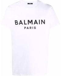 Balmain Logo-print Short-sleeve T-shirt - White